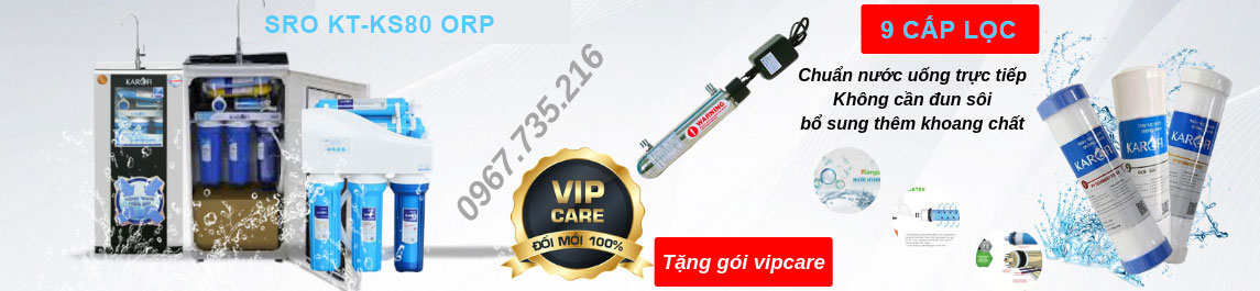 Máy Lọc Nước Karofi SRO KT-KS80 - 9 Cấp Lọc ORP không vỏ tủ