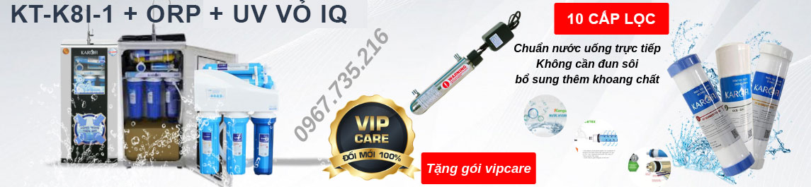 Karofi Thông Minh KT-K8i-1 + ORP + UV vỏ IQ , 10 Cấp Lọc